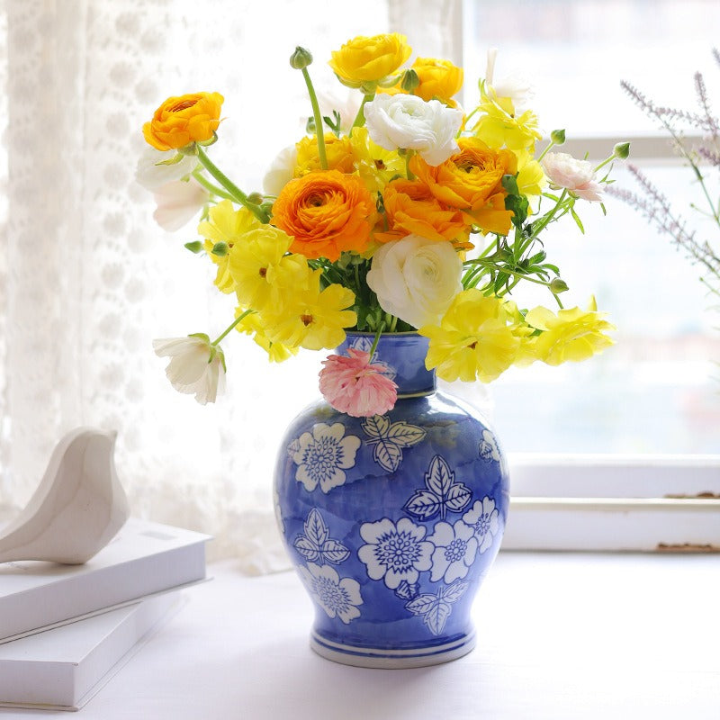 Royal Floral Ceramic Vase