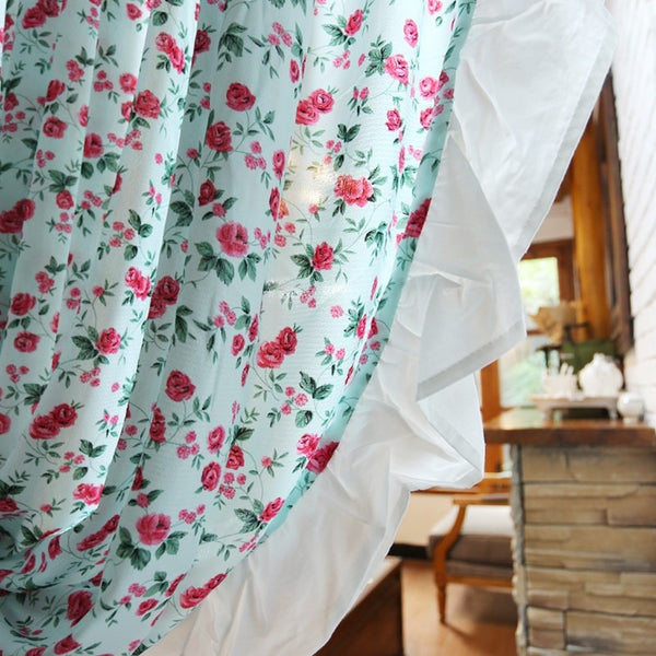 Countryside Rose Ruffle Curtain