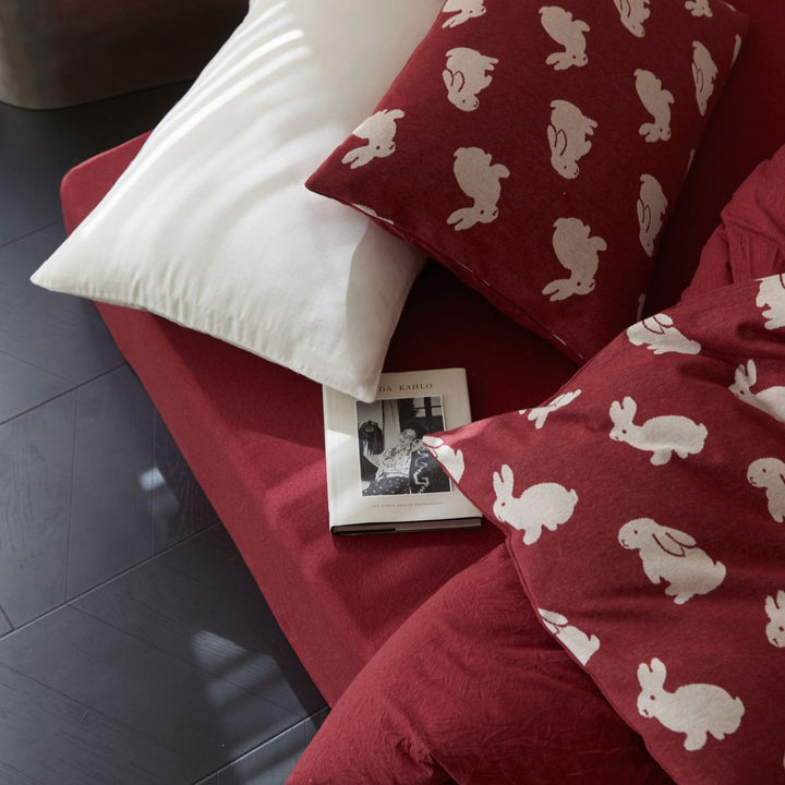 Retro Bunny and Clover Bedding Set