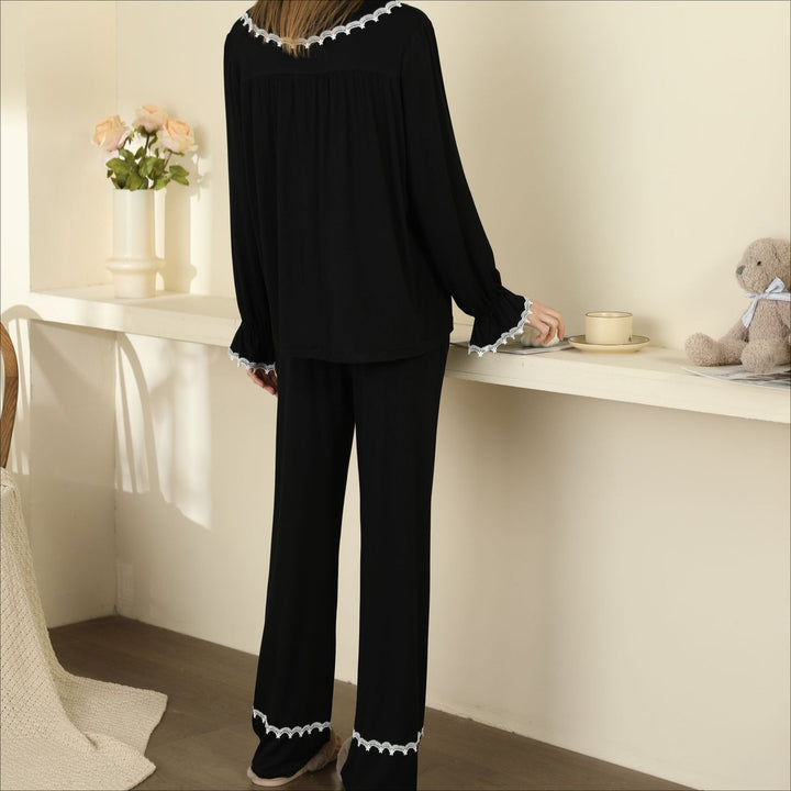 Only You White Lace Ruffle Loungewear