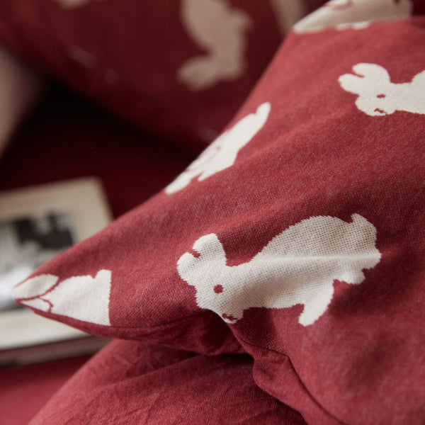 Retro Bunny and Clover Bedding Set
