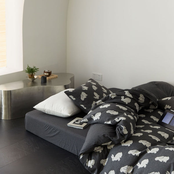 Retro Bunny and Clover Bedding Set