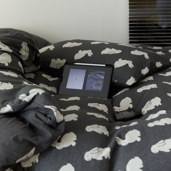 Retro Bunny and Clover Bedding Set