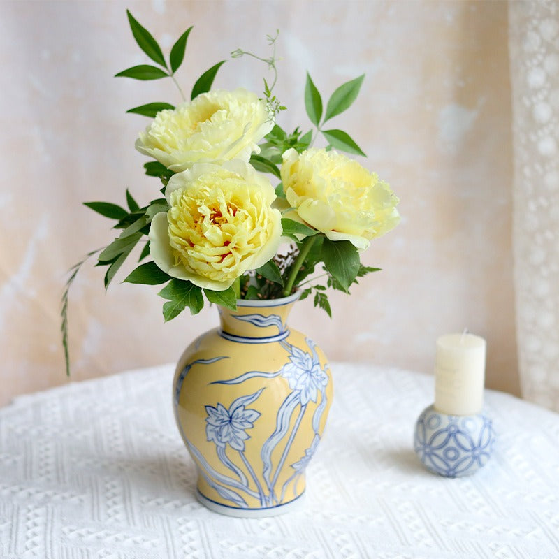 Royal Floral Ceramic Vase