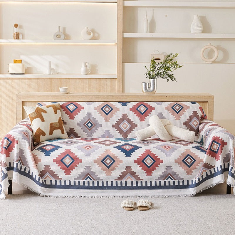 Retro Tribal Diamond Sofa Cover