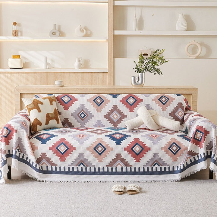 Retro Tribal Diamond Sofa Cover