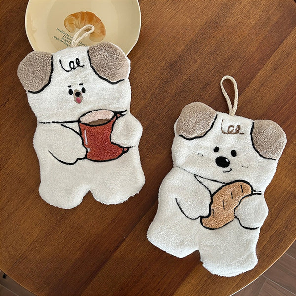 Barista Pup Hanging Hand Towel set