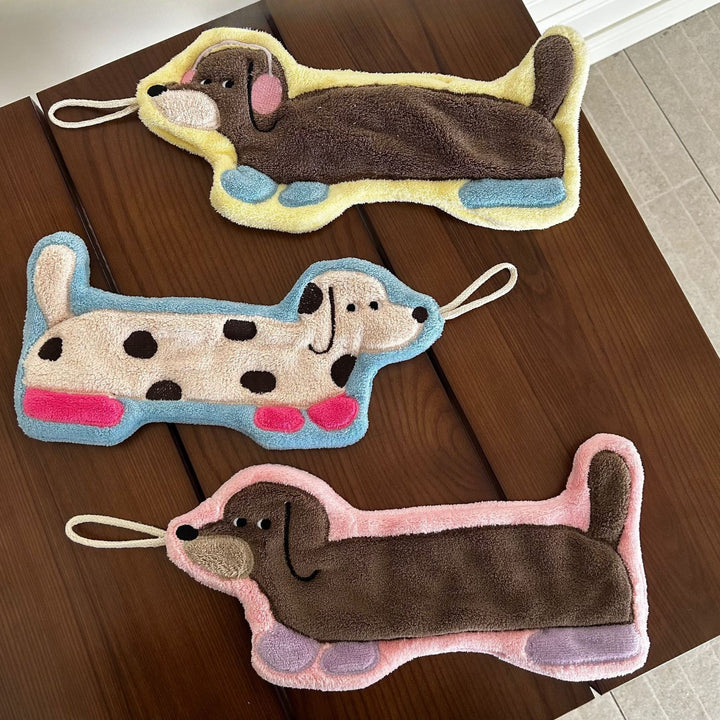 Sausage Pup Party Hanging Hand Towel Set