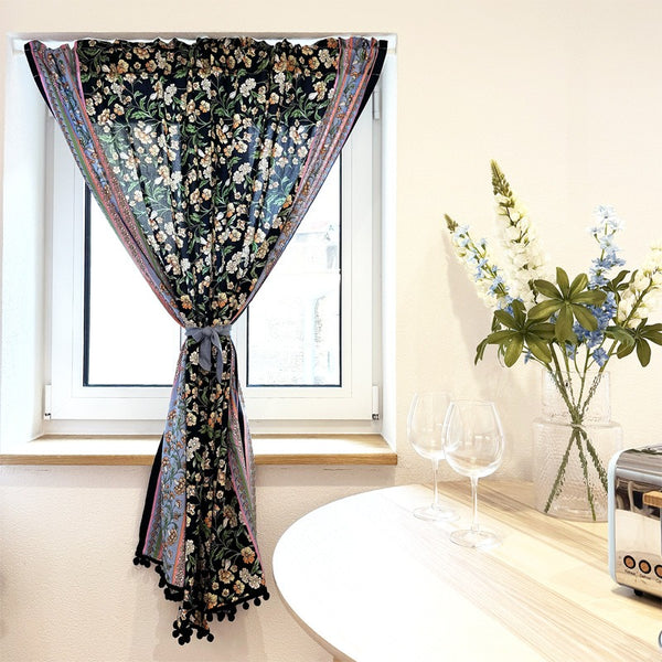 Black Magic Garden Cabinet Curtain