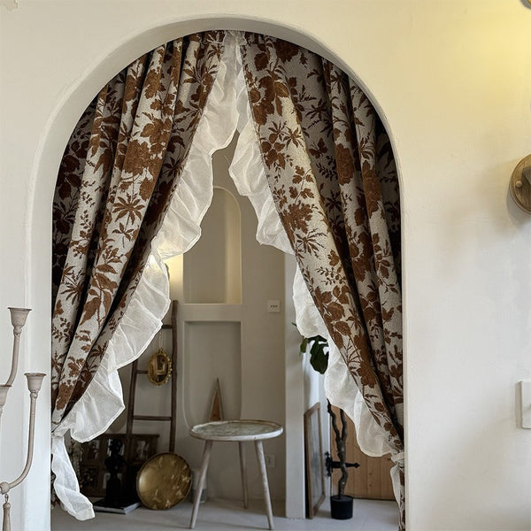 Ruffle  Love Cabinet Curtain Duos