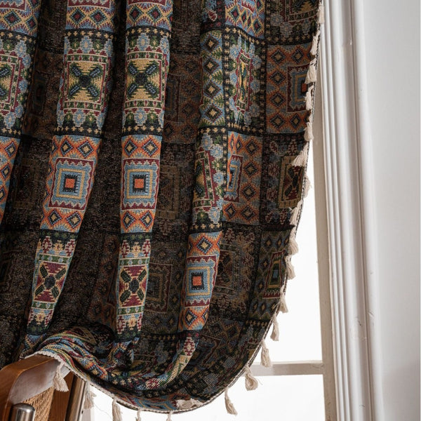 Tribal Totem Tassel Curtain