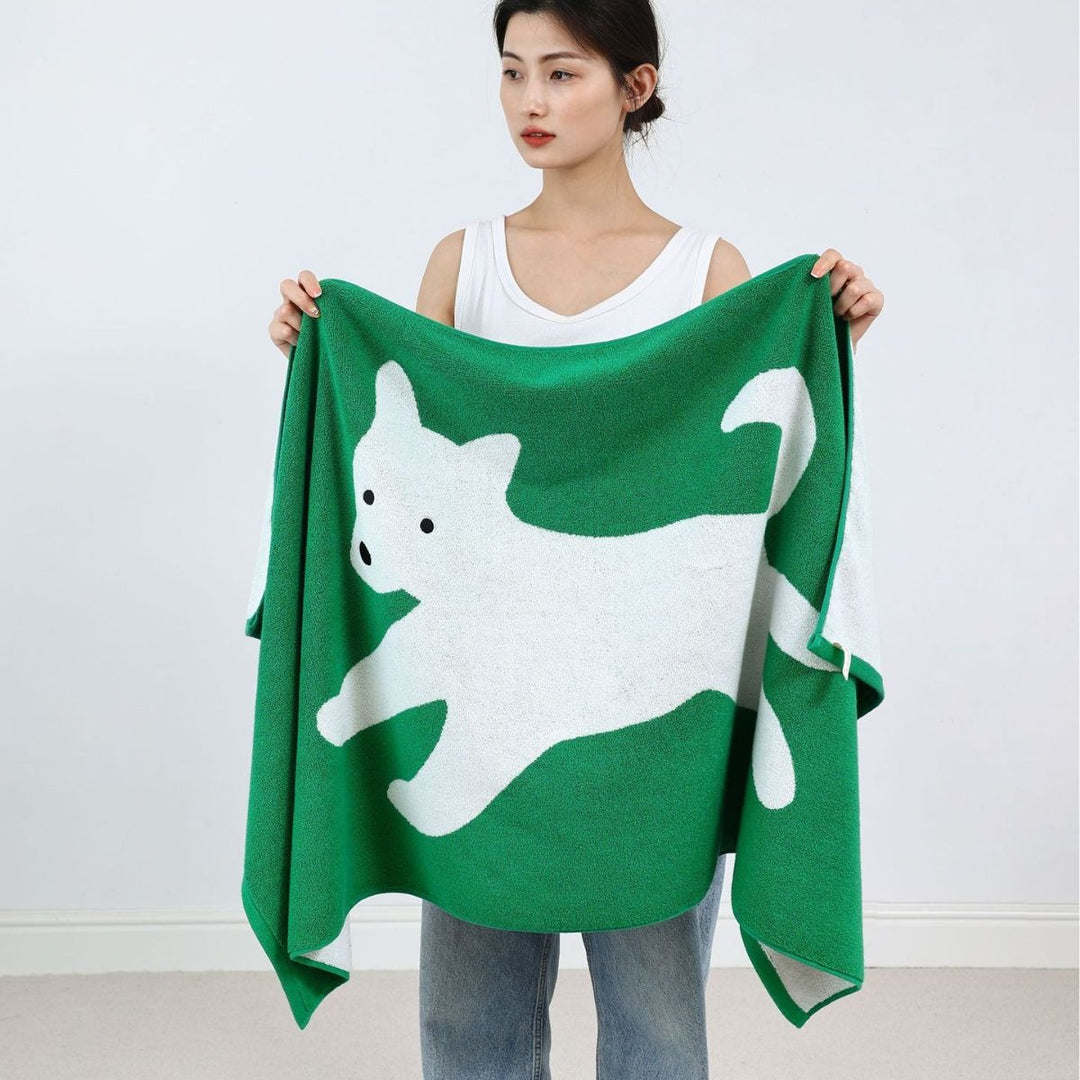 Running Puppy Towel Set