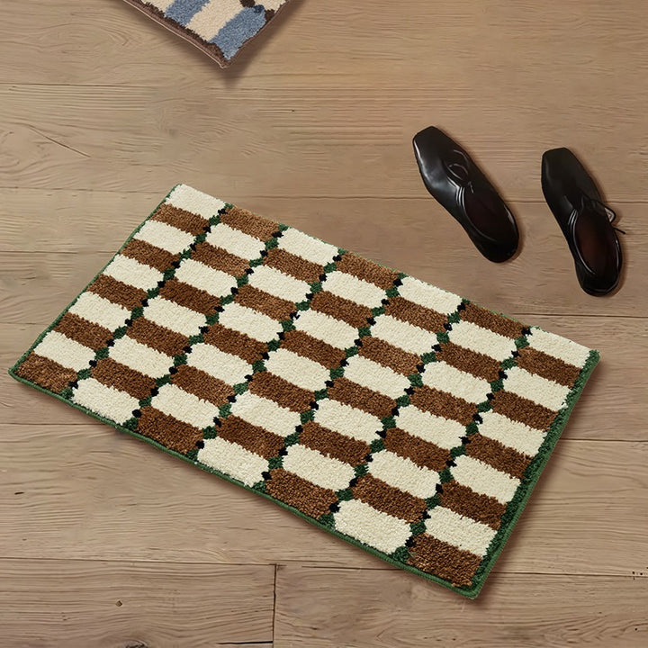 Plushy Checker Bath Mat