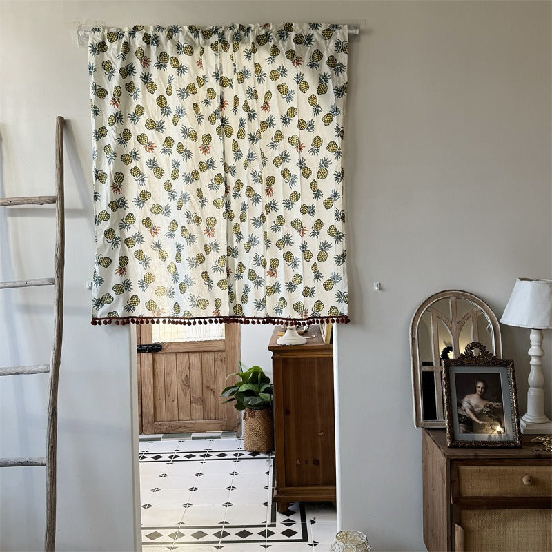 Sweet Pineapple Cabinet Curtain
