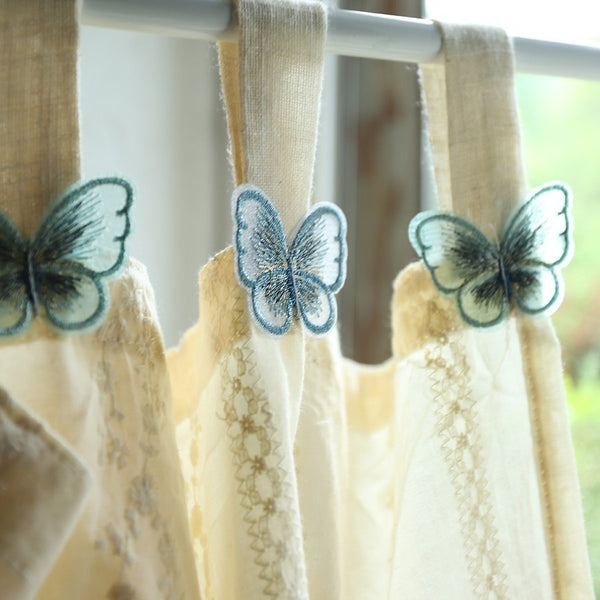 Butterfly Cream Cabinet Curtain