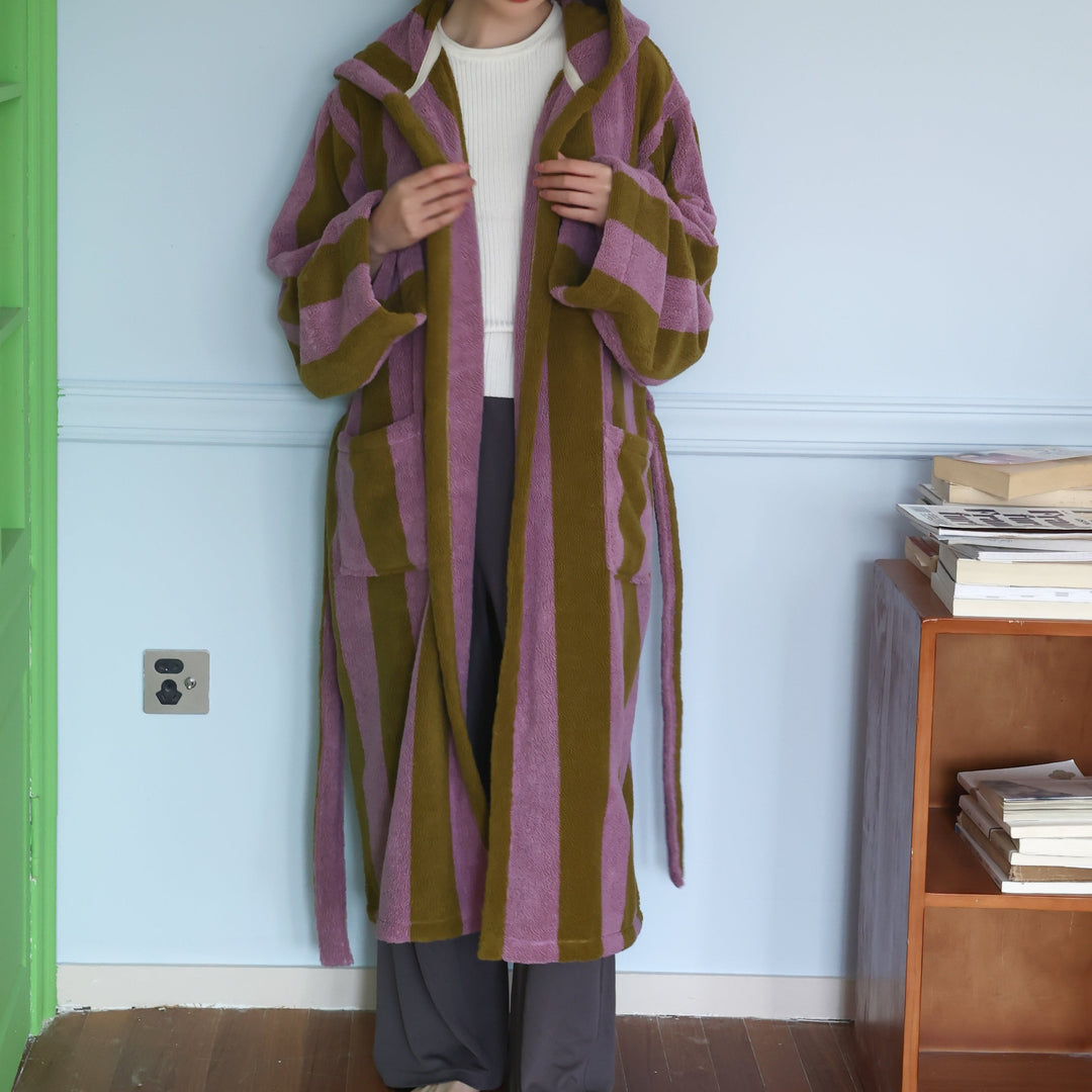 Rosewood Stripe Bathrobe