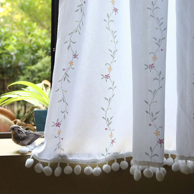 Floral Garden Cabinet Curtain