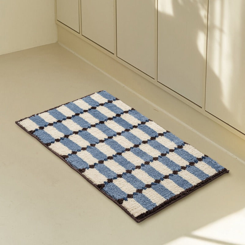 Plushy Checker Bath Mat