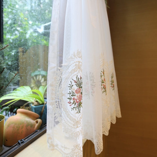 Bow & Lace Cabinet Curtain