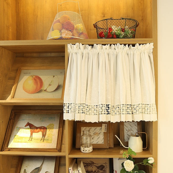 Cottagecore Lace Floral Cabinet Curtain