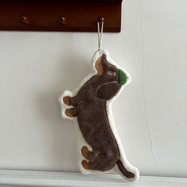 Gentle Dachshund Hanging Hand Towel Set