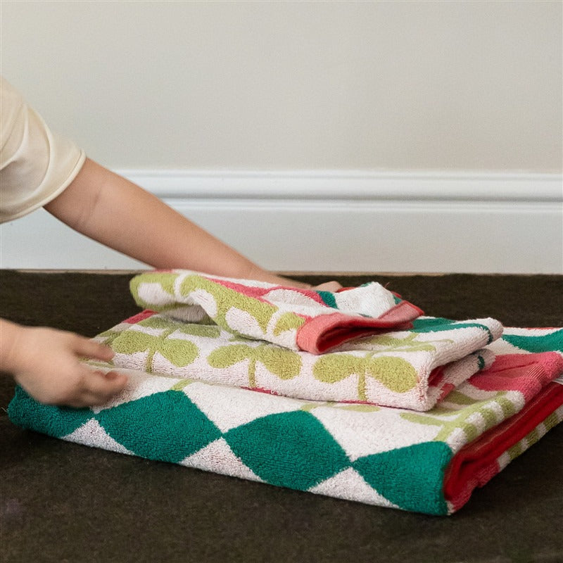 Tulip Check Cotton Towel Set Collection