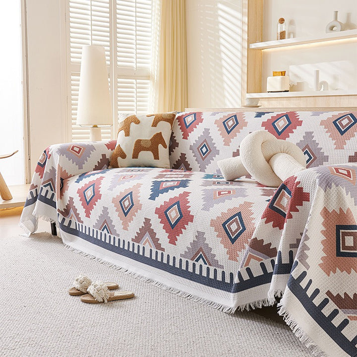 Retro Tribal Diamond Sofa Cover