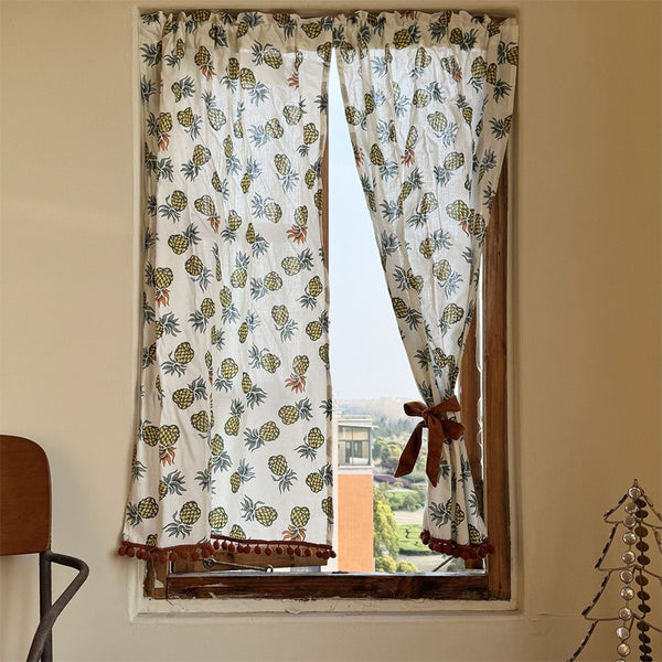 Sweet Pineapple Cabinet Curtain