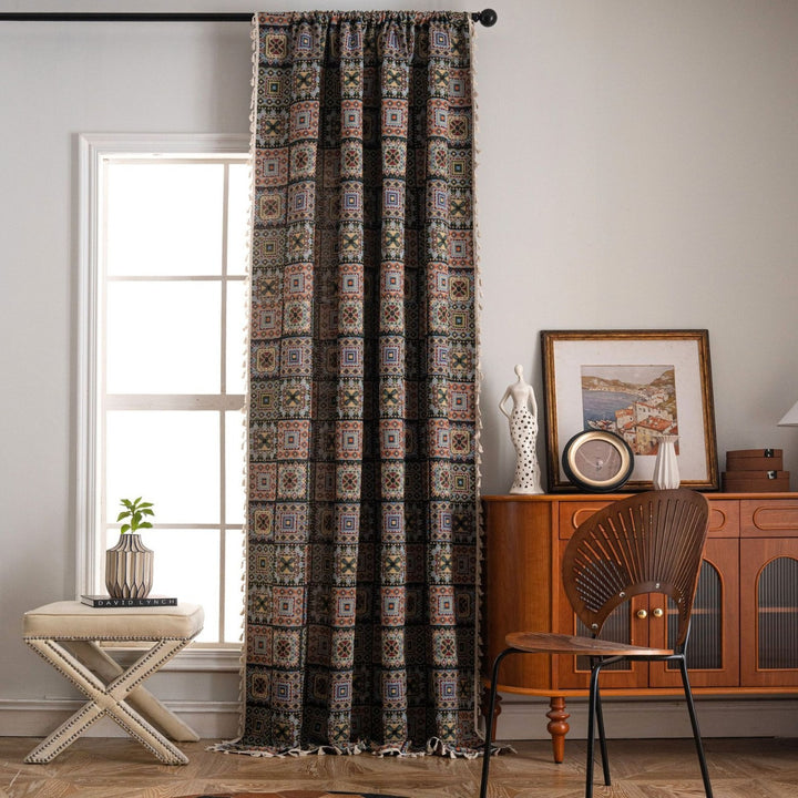 Tribal Totem Tassel Curtain