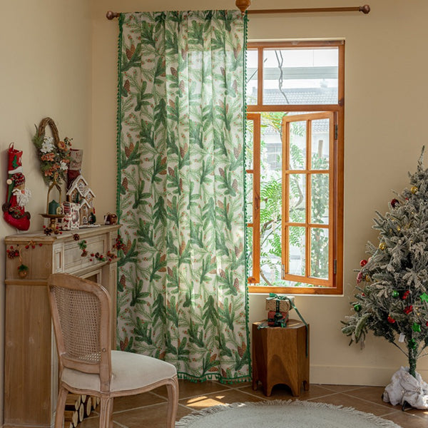 Pinecone Pine Needle Curtain