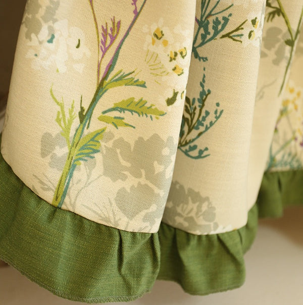 Green Garden Cabinet Curtain