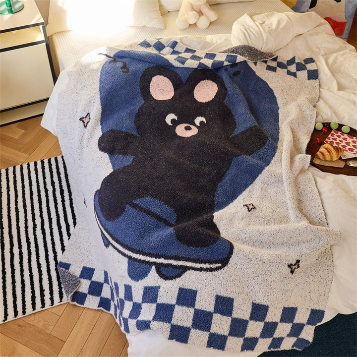 Skateboarding  Bear Blanket