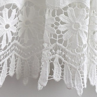 Royal White Lace Cabinet Curtain