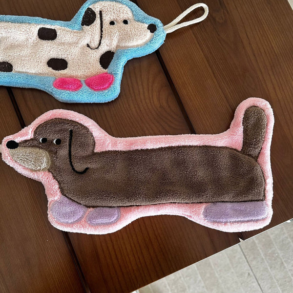 Sausage Pup Party Hanging Hand Towel Set