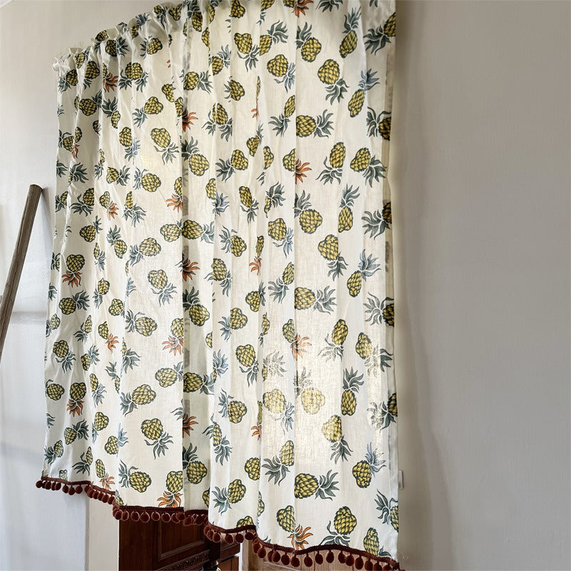Sweet Pineapple Cabinet Curtain