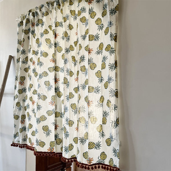 Sweet Pineapple Cabinet Curtain