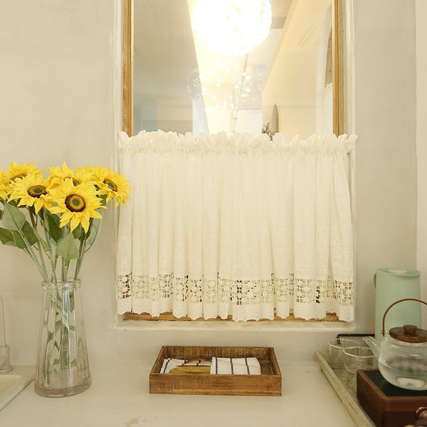 Cottagecore Lace Floral Cabinet Curtain