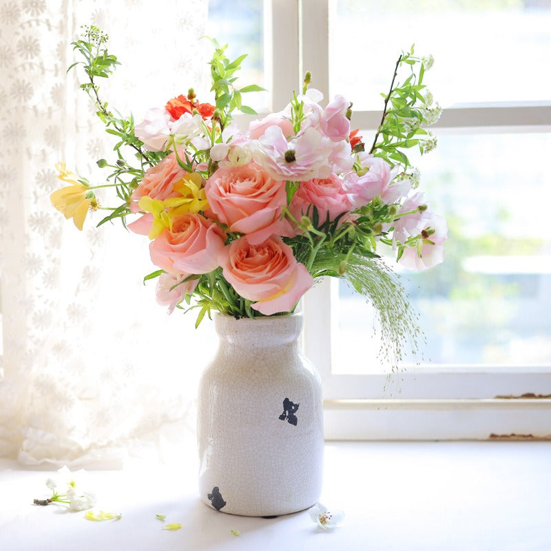 Small Crackle Ceramic Vase