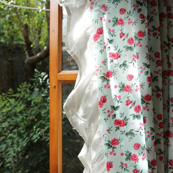 Countryside Rose Ruffle Curtain