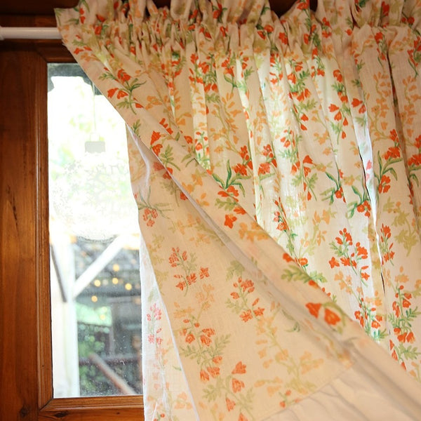 Summer Glow Floral Cabinet Curtain