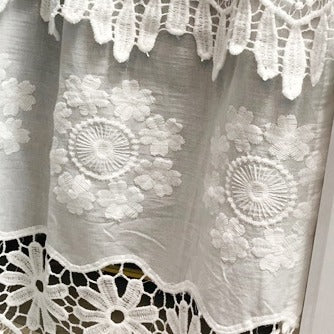 Royal White Lace Cabinet Curtain