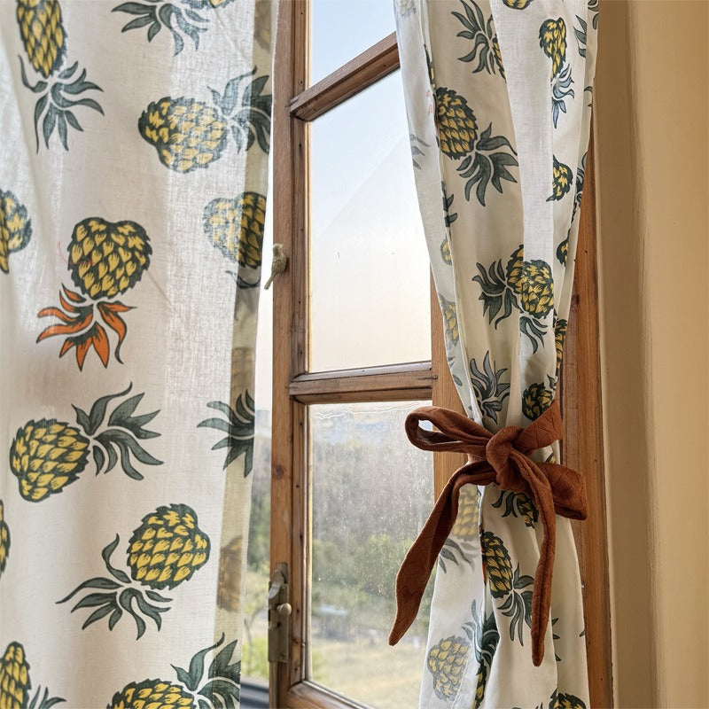 Sweet Pineapple Cabinet Curtain