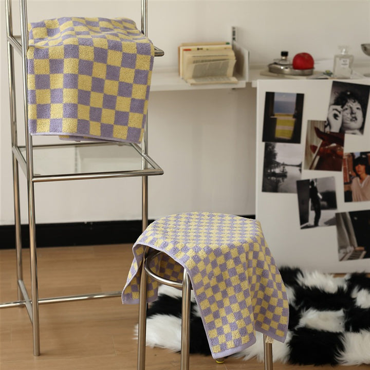 Pastel Checkerboard Towel Set Collection