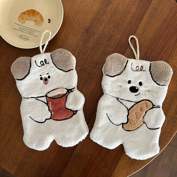 Barista Pup Hanging Hand Towel set