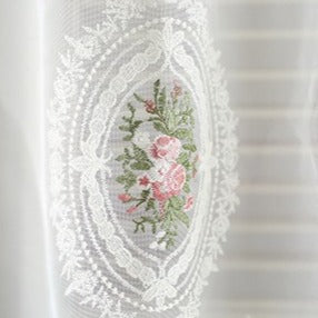 Bow & Lace Cabinet Curtain