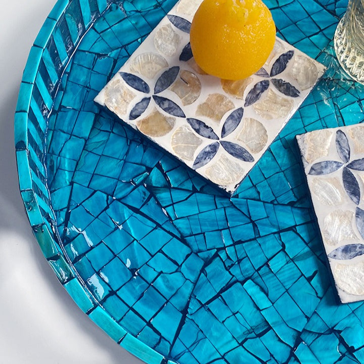 Sapphire Serenity Shell Tray