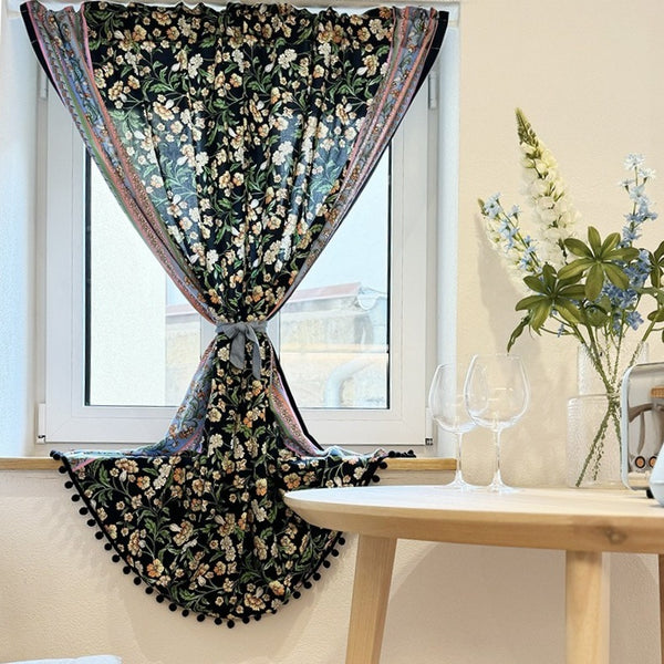 Black Magic Garden Cabinet Curtain