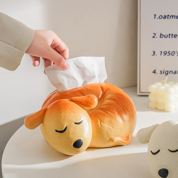 Cute Puppy Tissue Box Decor