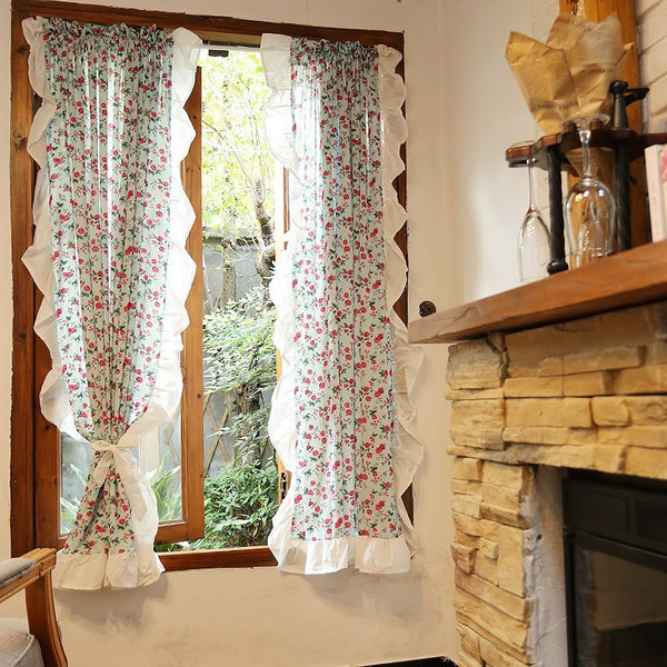 Countryside Rose Ruffle Curtain