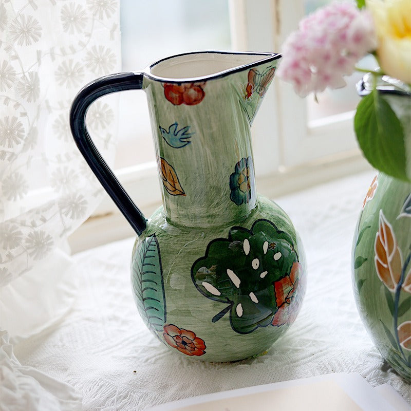 Fiesta Ceramic Pitcher Vase